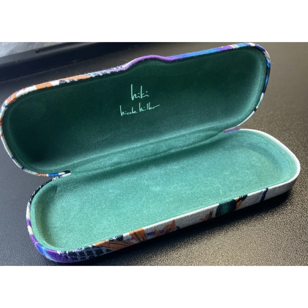 Hiki Nicole Miller Multicolor Floral Clamshell Eyeglasses Case - Picture 11 of 15